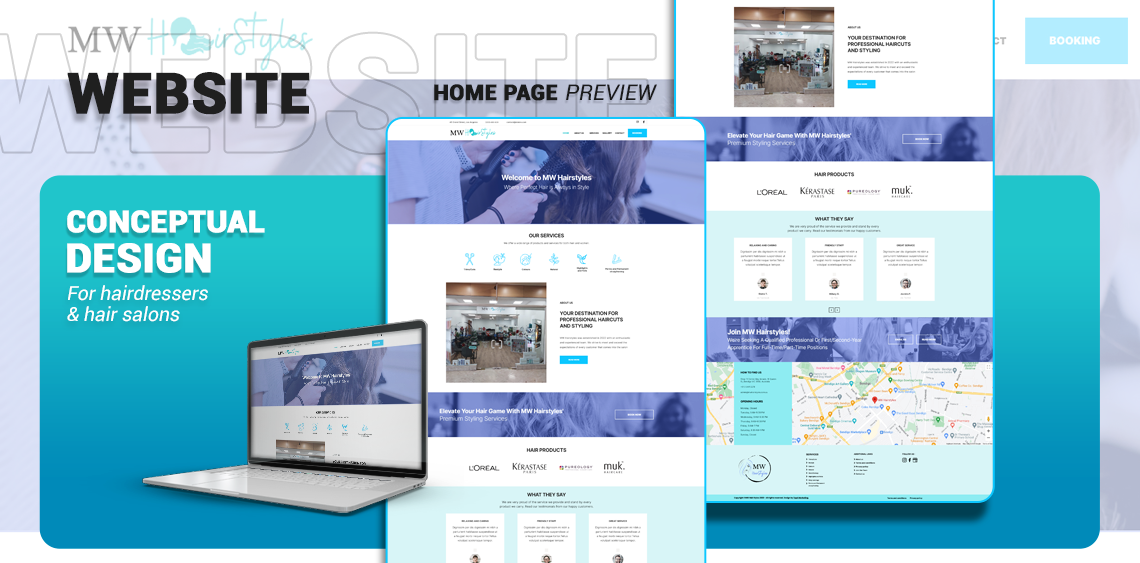 Hair Salon MW Hairstyles – Website Design Service
