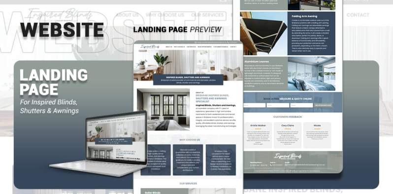 Landing Page Website Design – Inspired Blinds