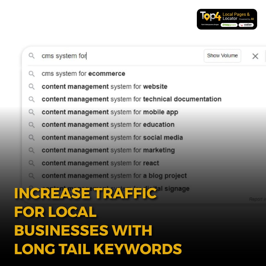 Increase Traffic for Local Businesses with Long Tail Keywords