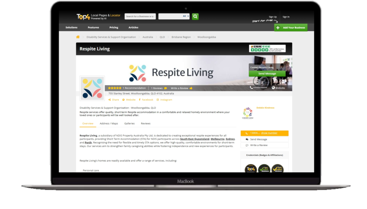 Website Development - Respite Living