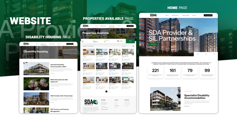 Website Development –  SDA Residentialc