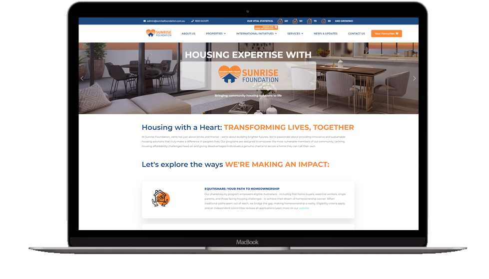 Website Development - Sunrise Foundation