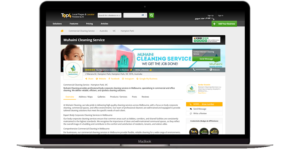 SEO Services for Muhaini Cleaning